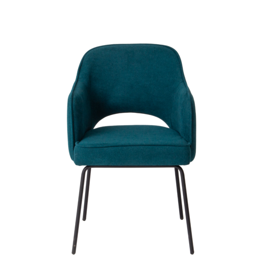 Rose chair, velour Omega 61, spider legs RAL 9005 - photo 2