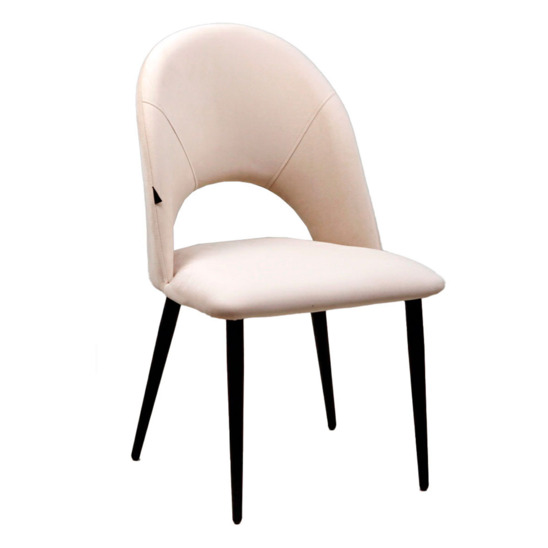 Ignis chair, black legs, beige velour - photo 1