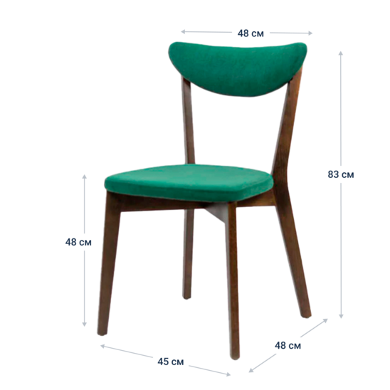 Ruby chair, green velour - photo 6