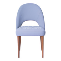 Product photo Mallin chair, light blue velour, beech legs from the ChiedoCover company.