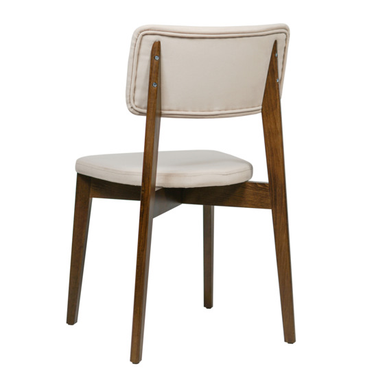 Topas chair, velour Velutto-04 light beige, antique walnut - photo 4