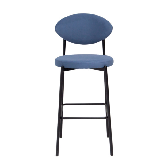 Hawaii bar stool, velour Velutto 48, legs metal black moire - photo 5