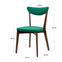 Product photo Ruby chair, green velour from the ChiedoCover company.