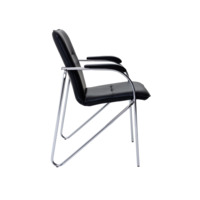 Product photo Samba chair, Galaxy black leatherette, electroplating from the ChiedoCover company.