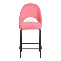 Product photo Mallin bar stool, pink corduroy, metal legs from the ChiedoCover company.