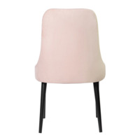 Product photo Kongsberg chair, soft pink velour, black legs from the ChiedoCover company.