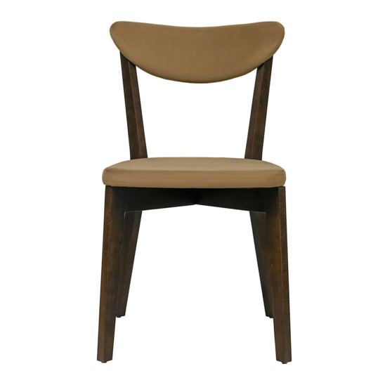 Ruby chair, velour Velutto-03 beige, antique walnut - photo 2