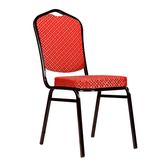 Chair Hit 20 mm, jacquard rhombus red, PO, black moire - photo 1