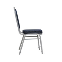 Product photo Chair Hit 20, jacquard crown blue, frame silver from the ChiedoCover company.