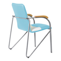 Product photo Samba chair, blue/white, frame - silver from the ChiedoCover company.