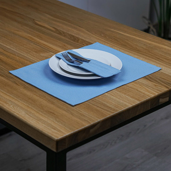 A set of placemats and couverts for 2 devices, blue - photo 4