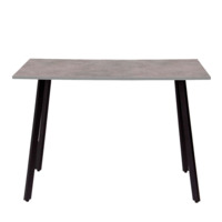 Product photo Loft Ray table, 1100x650x760mm F186 st9 Chicago concrete light grey, legs RAL 9005 matt from the ChiedoCover company.