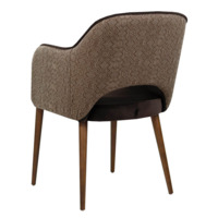 Product photo Rose chair, brown velour, jacquard back, brown legs from the ChiedoCover company.