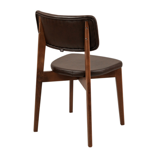 Topas chair, eco-leather brown Cometa dark Brown, antique walnut - photo 3