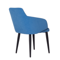 Product photo Fresh chair, velour Teddy 931, metal legs RAL 9005 from the ChiedoCover company.