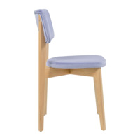 Product photo Topas chair, lilac velour Paddington 12, lacquer from the ChiedoCover company.