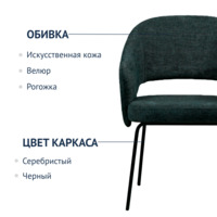 Product photo Fly chair, black matting, metal legs from the ChiedoCover company.