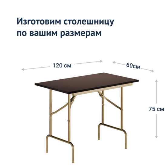 Table Leader 1, 1200x600, wenge, champagne, PVC edge, without bumpers - photo 3