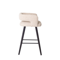 Product photo Mars bar stool, suit.Merino 002 wool, beech legs ,black stain from the ChiedoCover company.