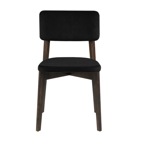 Topas chair, velour Velutto-34 black, stain wenge - photo 4