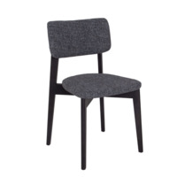 Product photo Topas chair, Milano57 Marengo matting, beech legs, black stain from the manufacturer ChiedoCover, product picture, real product photo