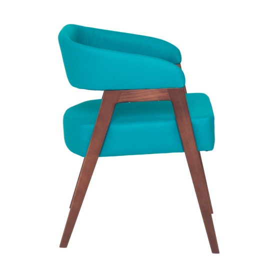 Ricco chair, Galaxy Dark Green leatherette, beech legs - photo 2