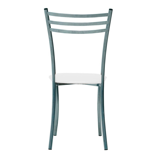 Astra chair, chrome frame, white leatherette - photo 4