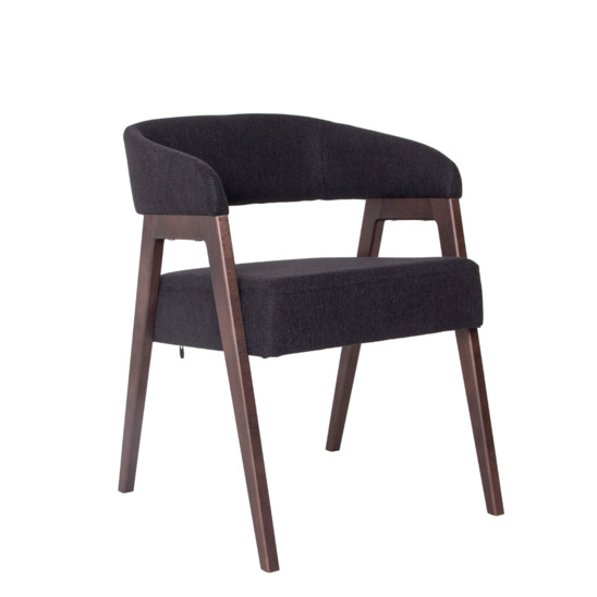 Ricco chair, Austin 21 Black matting, beech legs, wenge stain - photo 1