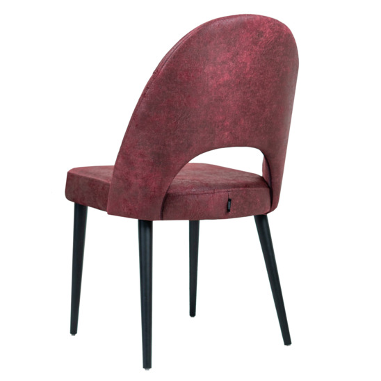 Mallin chair, Cambridge Maroon velour, black legs - photo 2