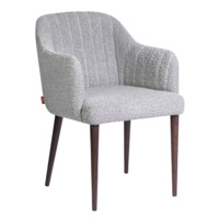 Product photo Tulip chair, grey boucle, black legs from the manufacturer ChiedoCover, product picture, real product photo