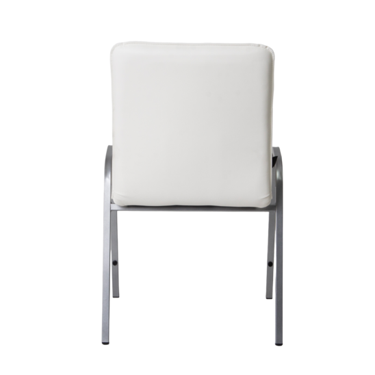 Rumba chair, Galaxy white leatherette, silver frame - photo 5