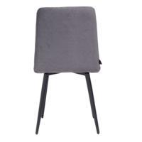 Product photo Olys chair on conical supports, grey velour from the ChiedoCover company.