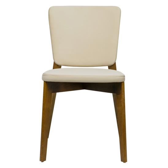 Safir chair, velour Velutto-04 light beige, light walnut - photo 5