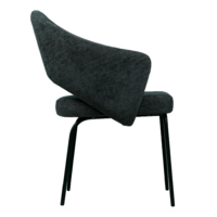 Product photo Fly chair, black matting, metal legs from the ChiedoCover company.