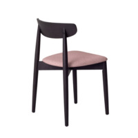 Product photo Rockwell chair, microfibre Bubble 5 Flamingo, beech frame, black stain from the ChiedoCover company.