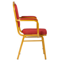 Product photo Hit 25 mm chair with rounded armrests, gold, red crown from the ChiedoCover company.