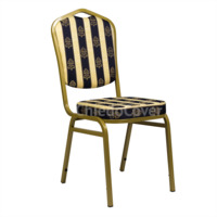 Product photo Hit 20mm chair - gold, narrow blue stripe from the manufacturer ChiedoCover, product picture, real product photo