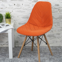 Product photo E03 chair cover for Eames, orange from the ChiedoCover company.