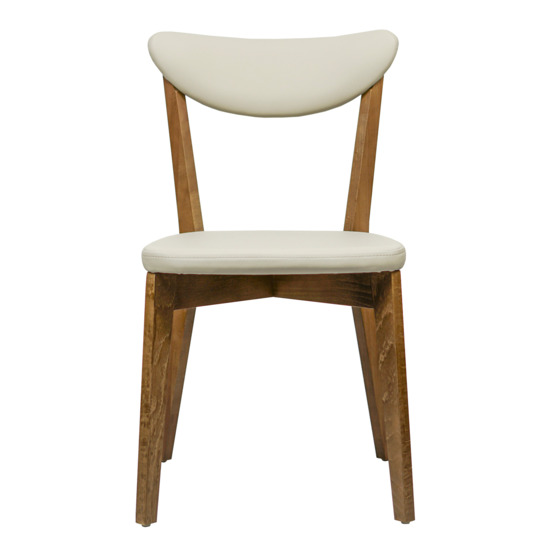 Ruby chair, Luxa cream eco-leather (light beige), light walnut - photo 2