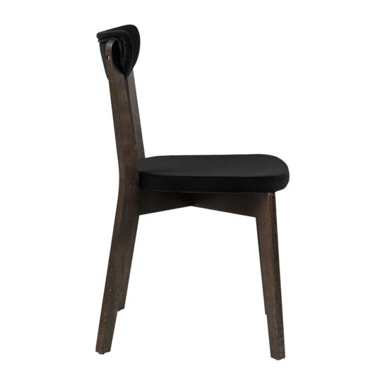 Ruby chair, velour Velutto-34 black, stain wenge - photo 3