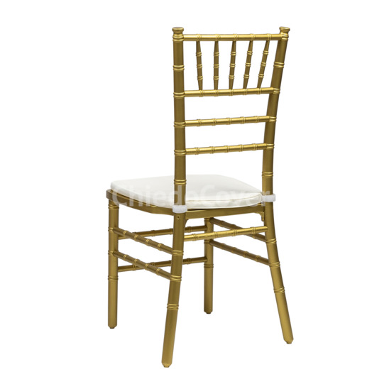 Chiavari wooden chair with cushion, Gold - photo 2