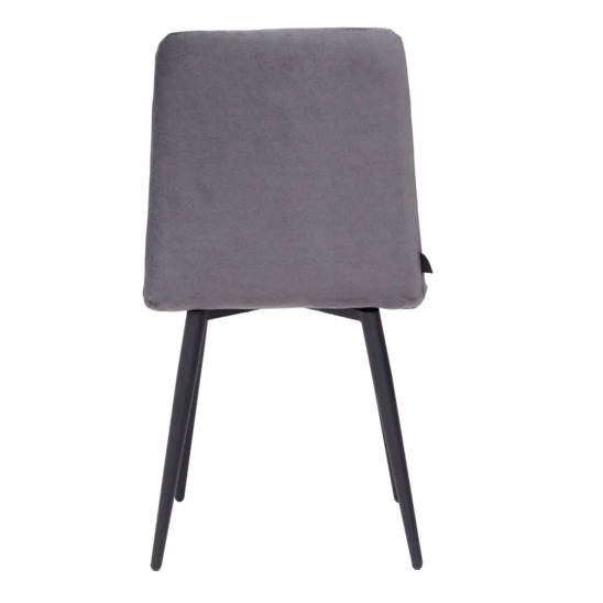 Olys chair on conical supports, grey velour - photo 3