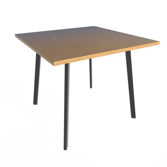 Leia table, 800*800, wotan oak, black - photo 1