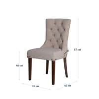Product photo Sharri half-seat, Selesta 42 velour, beech legs, light walnut stain from the ChiedoCover company.