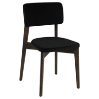 Product photo Topas chair, velour Velutto-34 black, stain wenge from the manufacturer ChiedoCover, product picture, real product photo