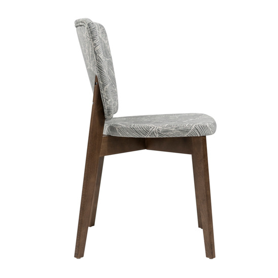 Safir chair, chenille Viola grey, antique walnut - photo 2