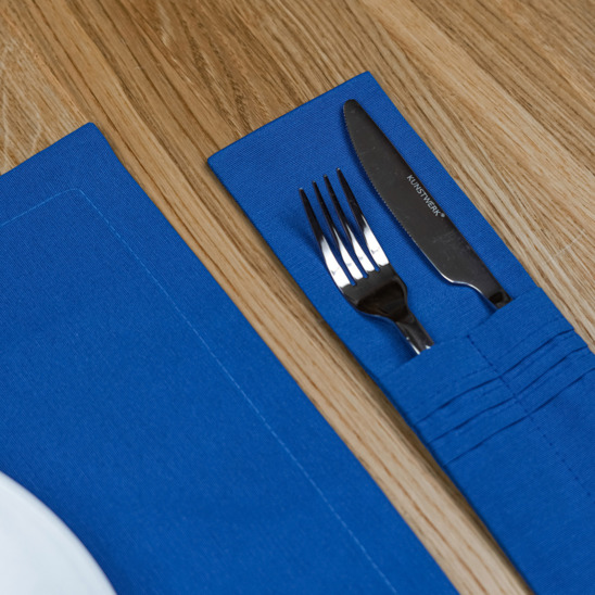 A set of placemats and couverts for 2 devices, blue - photo 3