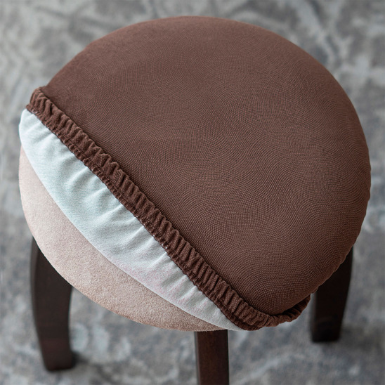 Stool cover, without foam, brown - photo 2