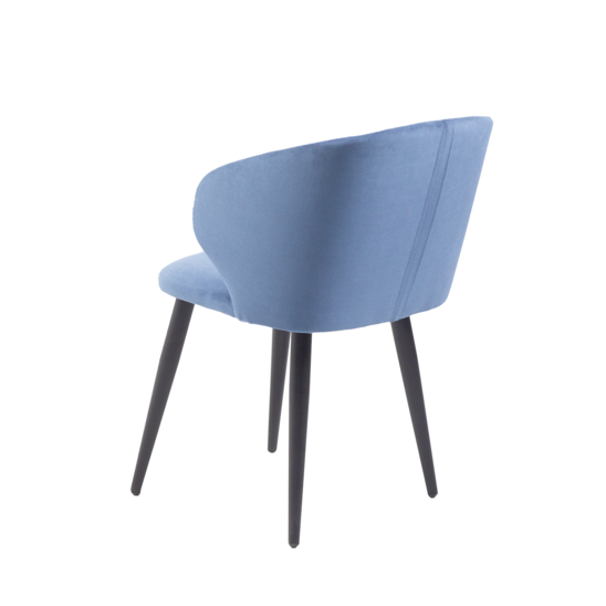 Mark chair, blue velour - photo 3