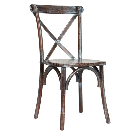 Crossback chair, wenge, white patina - photo 1